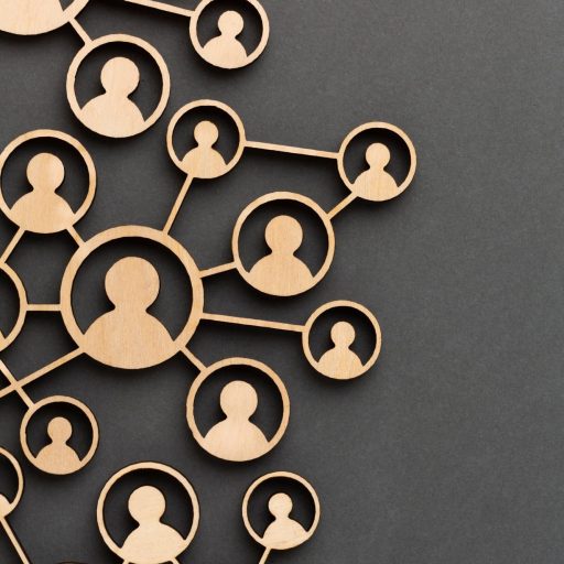 abstract networking concept still life arrangement